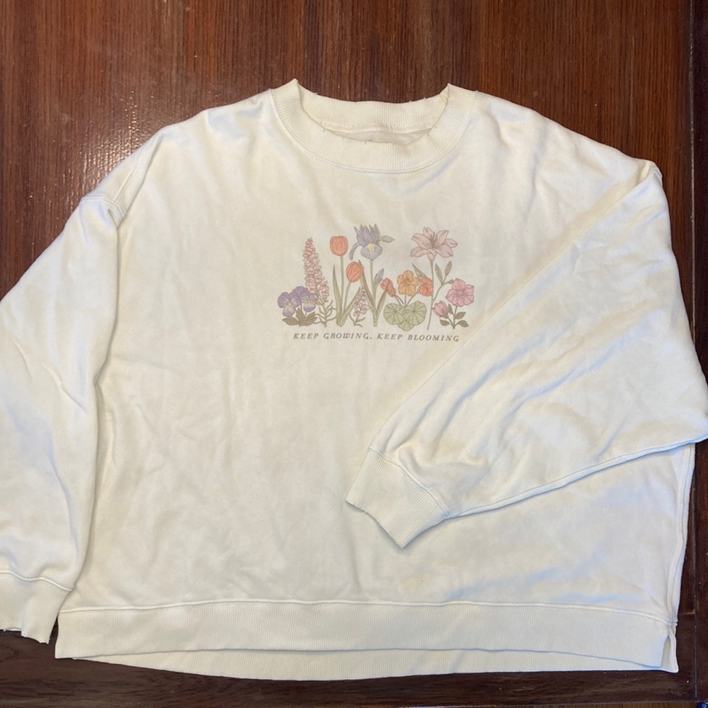 AE Forever Graphic Crew Neck Sweatshirt Size Large